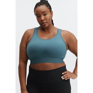 Fabletics Elsie High Impact Run Sports Bra Plus Sz 4X 22-24 Teal Blue Green NWT